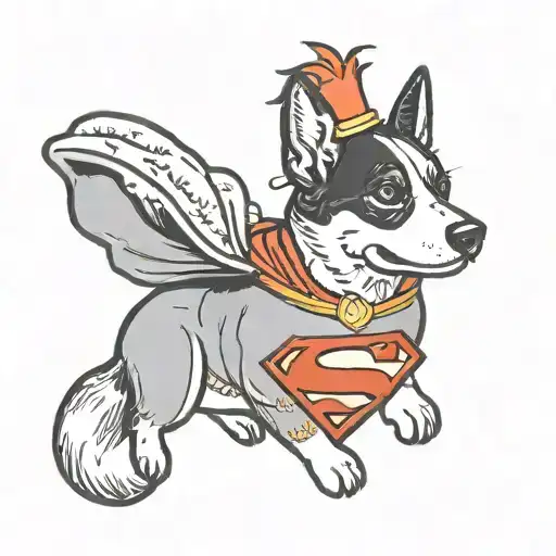 Black Superman Corgi