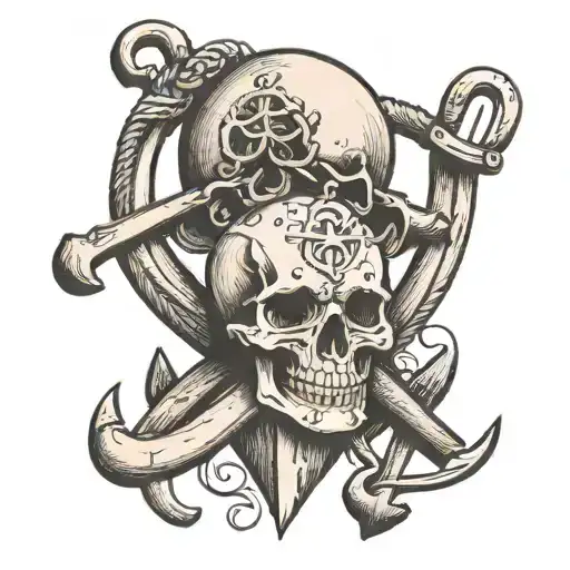 Skull And An Anchor