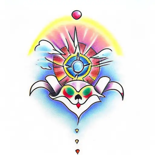 Rainbow Heart In The Sun