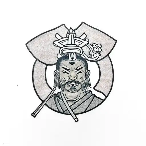 Samurai Under Sakura With Own