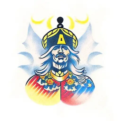 Ukrainian Ornament Black And Red Colour