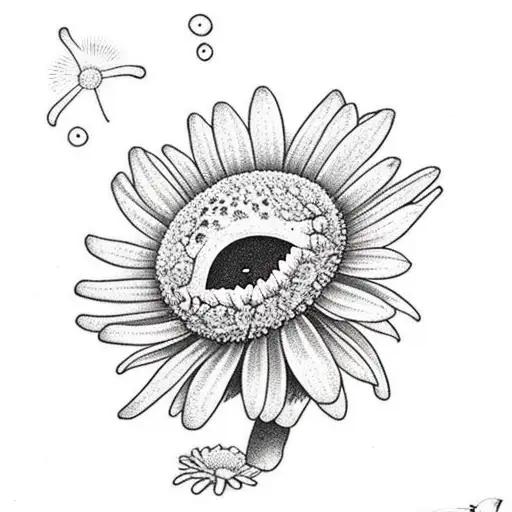 Tree Frog On Gerba Daisy Stem With Gerba Daisy Facing Out