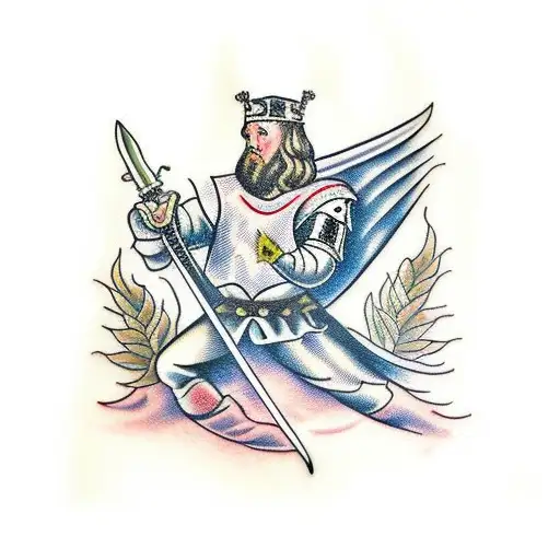 Medieval Tattoo With Sword