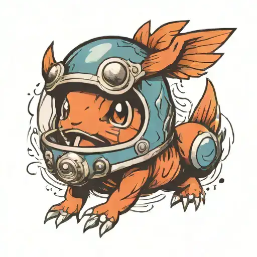 Fuecoco The Pokemon With An American Football Helmet On