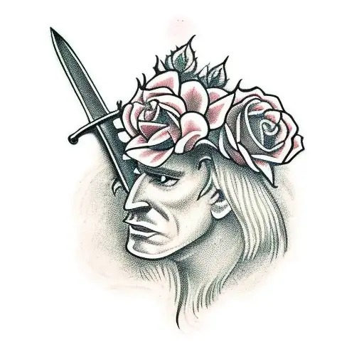Bloody King Sword With Roses