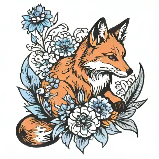 Fox And Cornflower