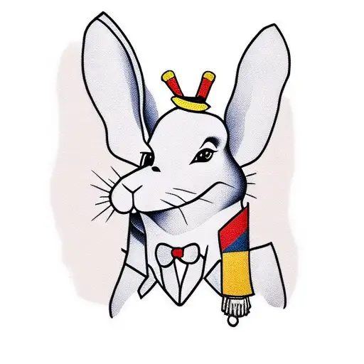 Rabbit From Goodnight Moon Dressed As Mobster In Pinstripe Suit