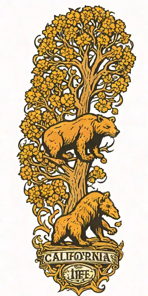 Tree Of Life With California Bear
