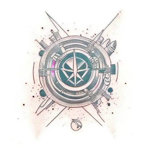 Combine Elements Of Hip Hop And Rock Music Into A Dynamic Tattoo Design