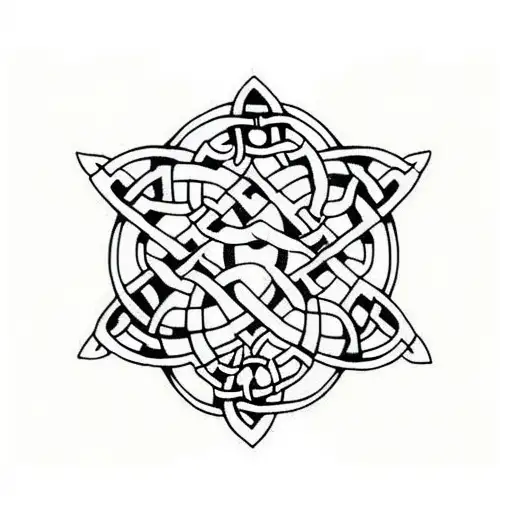 Celtic Knot With Alpha And Omega
