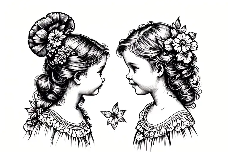 Infant Girl And Dad Mom Daughter