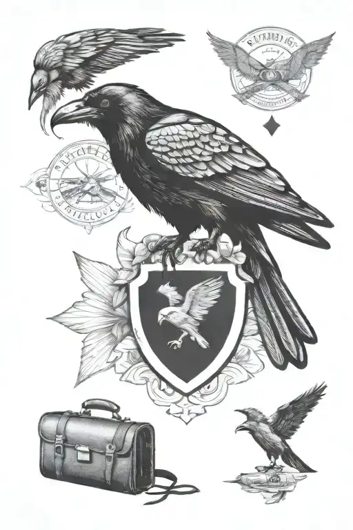 Crow And Travel Backpack Walking