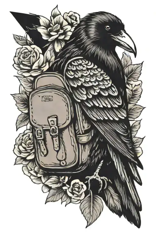 Crow And Backpack