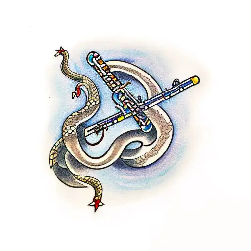 Flute With Snake