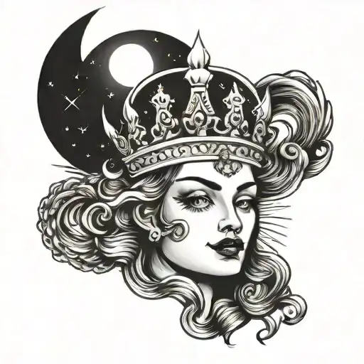 Moon With A Queens Crown