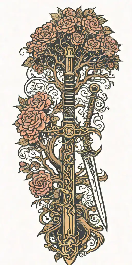 Tree Of Life With A Sword