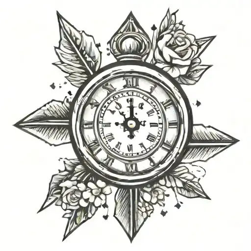 Arrows Pointing Towards Time Clock