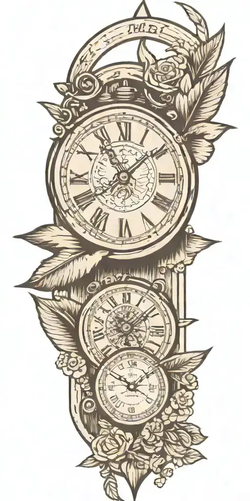 Arrows Pointing Towards Time Clock