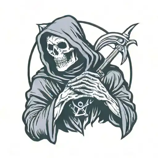 Reaper With Hand Over Left Eye