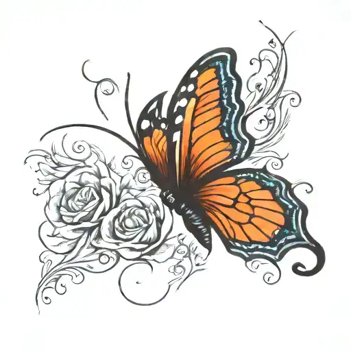 Butterfly Breaking Free From Darkness