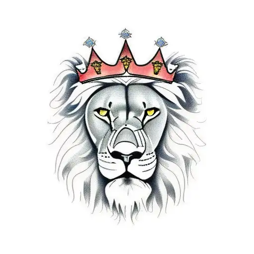 Scarred Lion With Crown