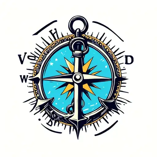 Anchor With Compass
