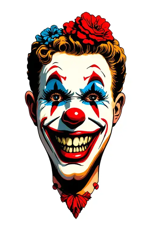 Smile Now Cry Later Clown Face