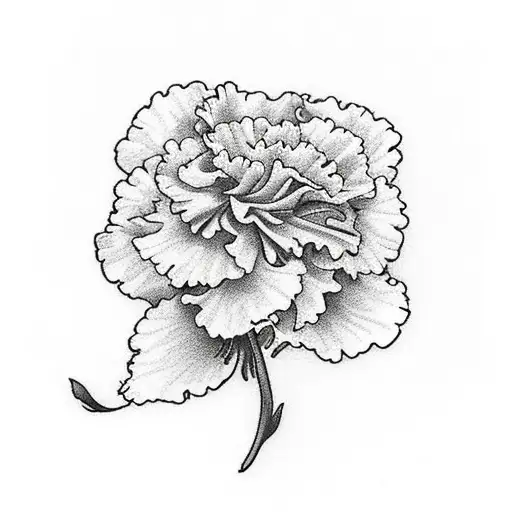 Carnation And Pansy Flower Bouquet Black And Grey