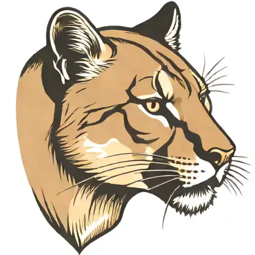 Angry Mountain Lion Head