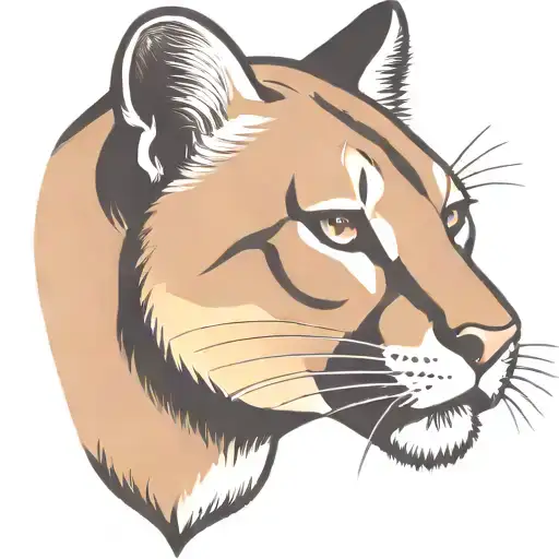 Angry Mountain Lion Head