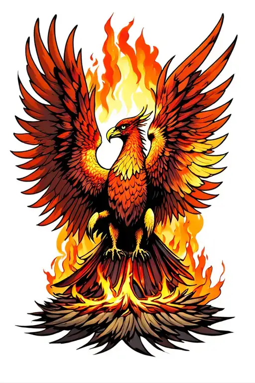 Phoenix Rising From The Ashes