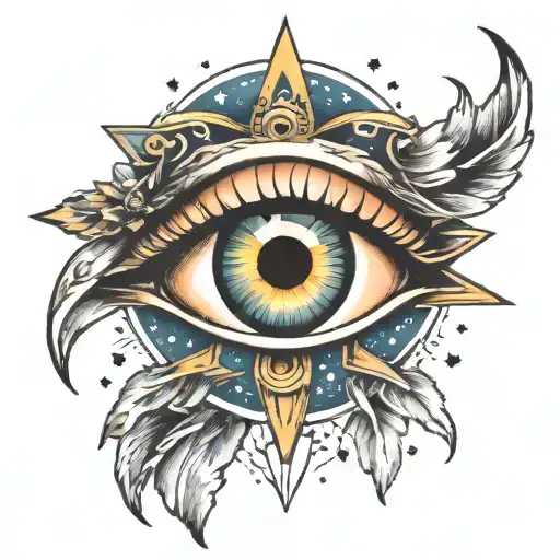 Eye And Hands Holding Galaxy