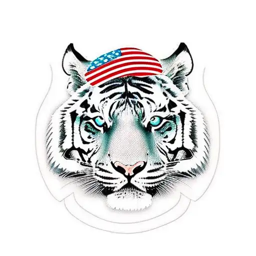 Tiger With Arabic In Place Of Stripes