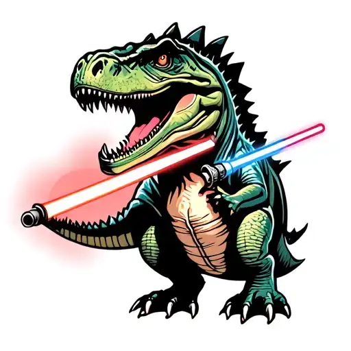 Dinosaur With A Light Saber