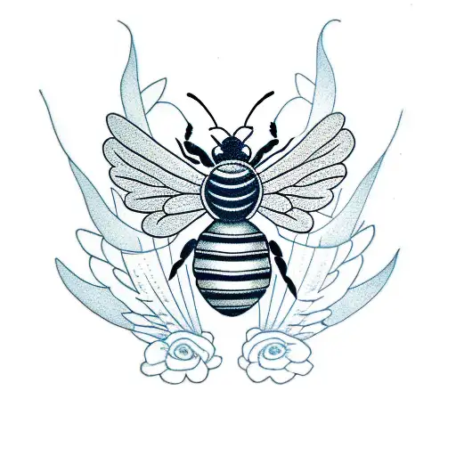 Bee With Infinity Symbol As Wings