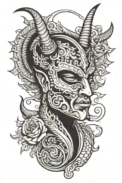 Sagittarius Mask With Dragon