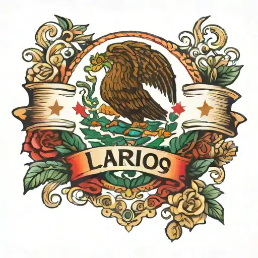 Last Name Larios Mexican Flag Incorporated