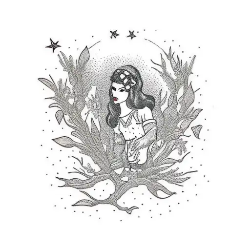 American Traditional Willow Tree Girly