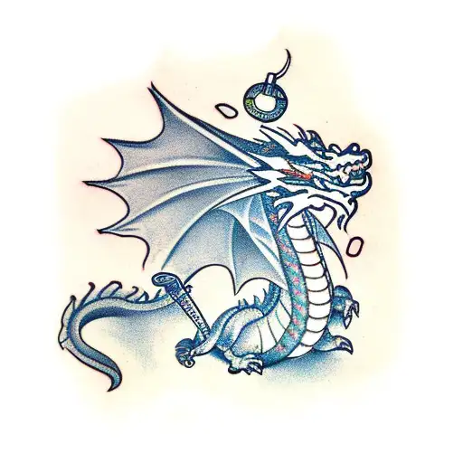 Dragon With Dice Below It