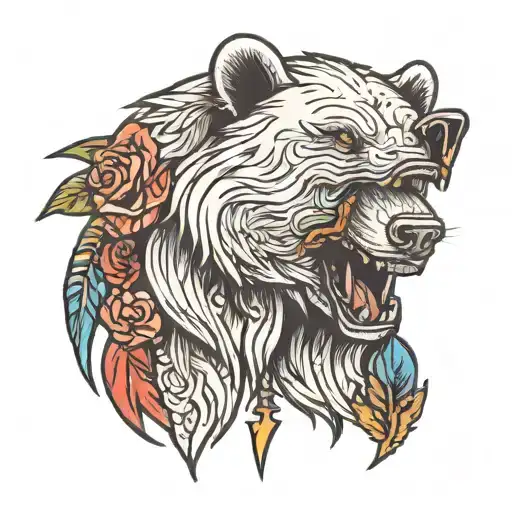 The Witcher Tattoo Bear Head