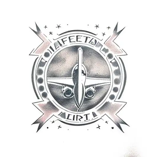 Airplane Outline With Word Shit Inside