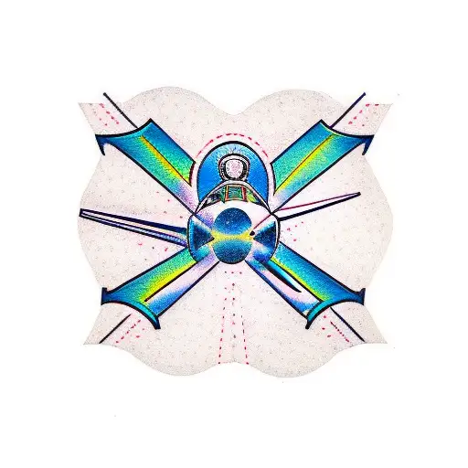 Outline Of Airplane With Word Shit Inside