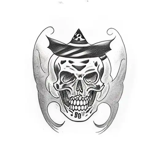 Black And White Traditional Halloween Sleeve