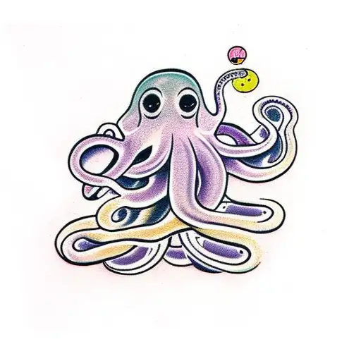 Crawling Colorful Octopus