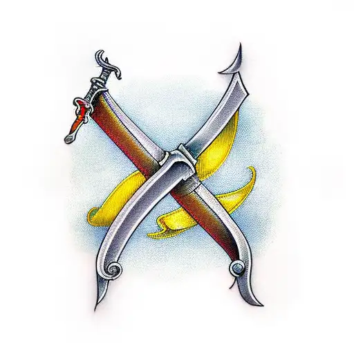 Sword With Letters C And S Intertwined
