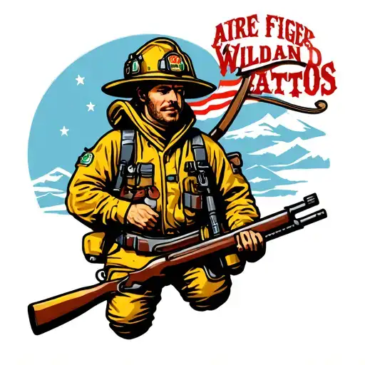 American Traditional Wildland Firefighter