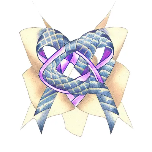 Purple Epilepsy Ribbon With The Date 08-05-2019