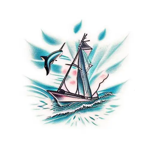 Design A Tattoo That Represents The Beauty Of Argentina's Landscapes With A Touch Of Shark Imagery