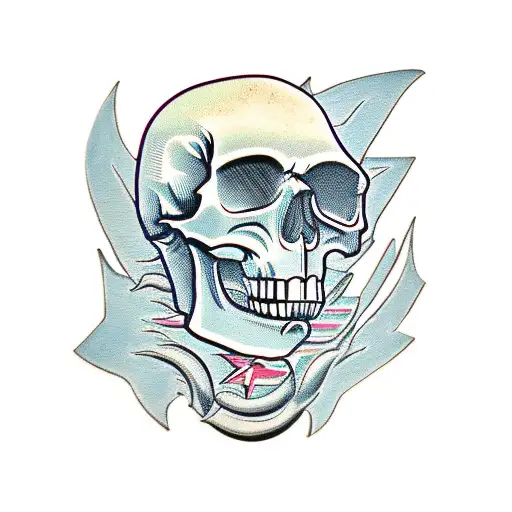 Skull Driving A Ford Mustang