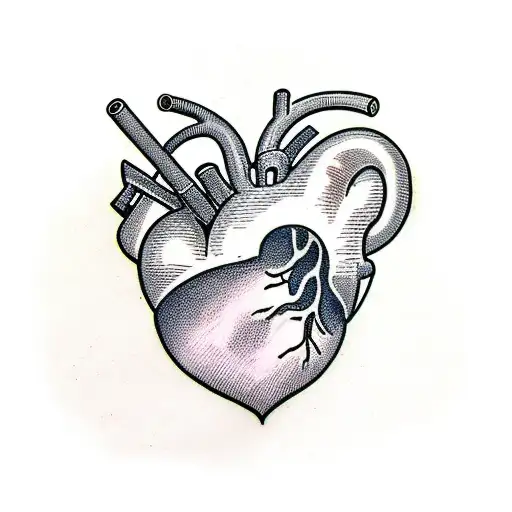 Basic Heart With Cigarette Through It